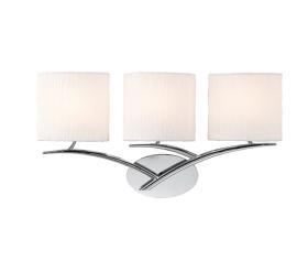 Eve Polished Chrome-White Wall Lights Mantra Armed Wall Lights